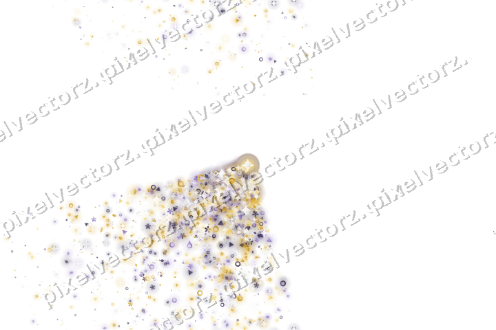 Nahtloser Glitzerfächer aus Blüten und Ringen auf transparentem Grund
