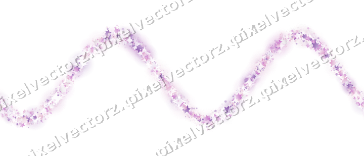 Nahtlose Glitzerwelle aus Sternen in Magenta auf transparentem Grund