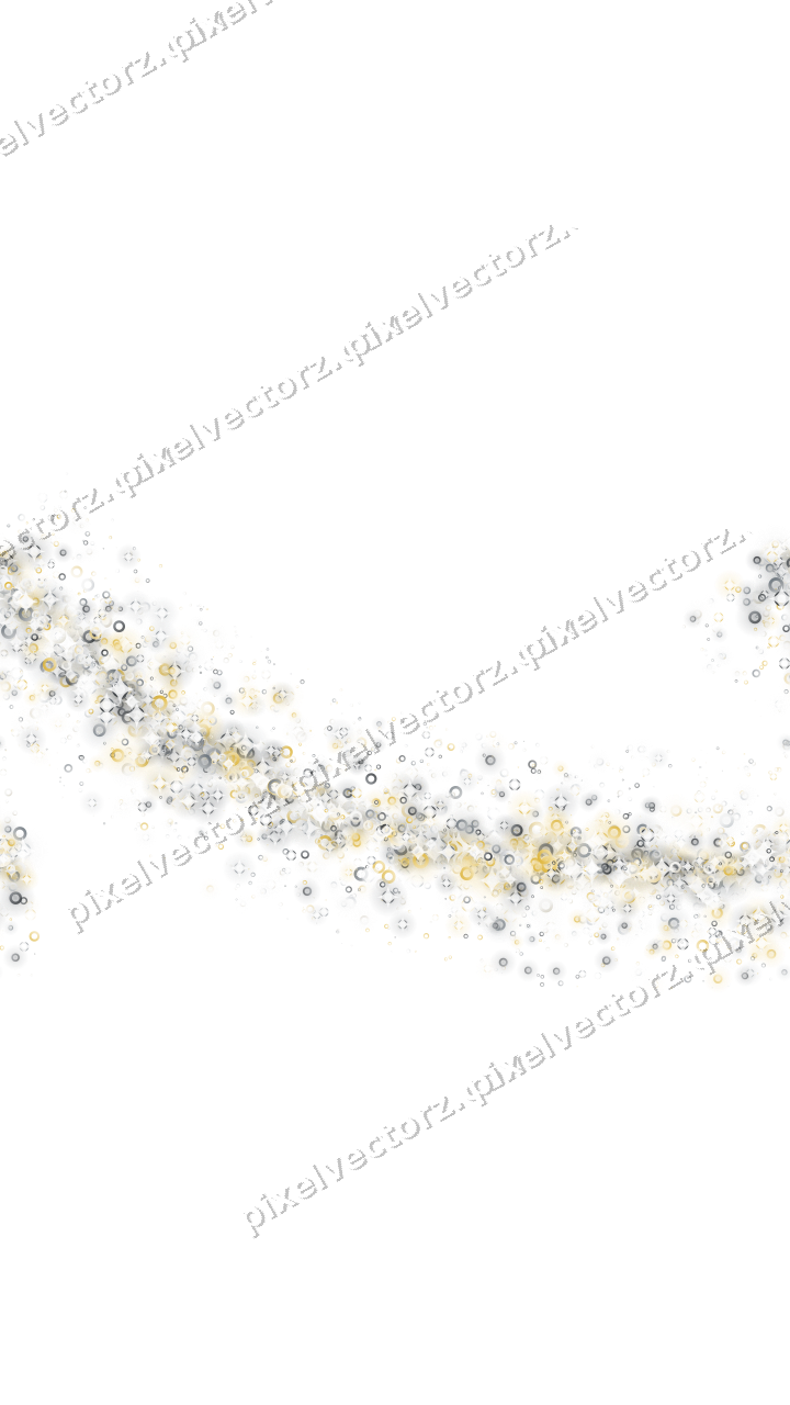 Nahtloser Glitzerbogen aus Ringen in Bernstein auf transparentem Grund