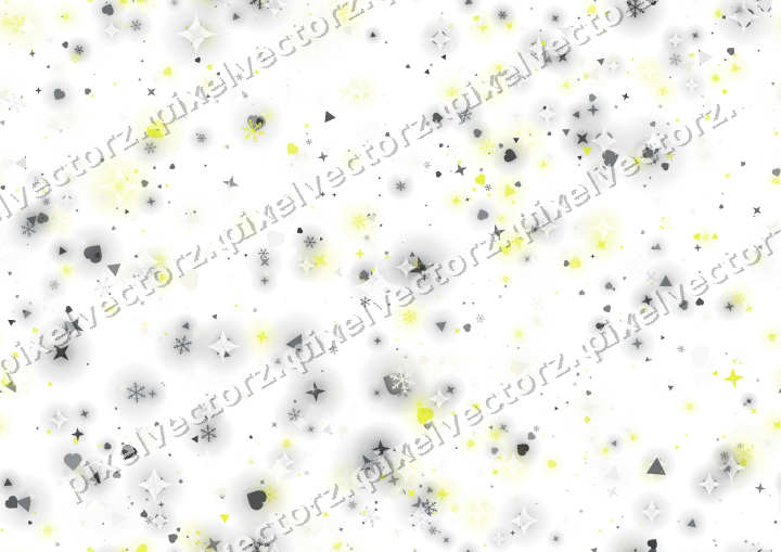 Nahtlose Glitzerstreuung in Gelb und Grau auf transparentem Grund
