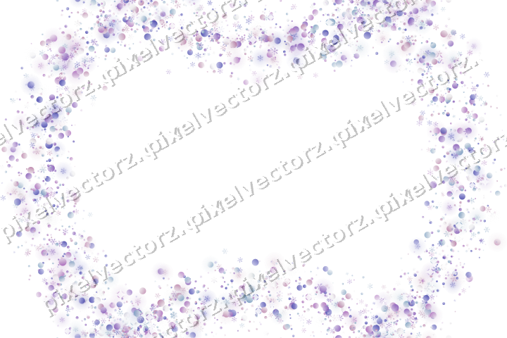 Nahtloser Glitzerkranz in Violett und Blau auf transparentem Grund