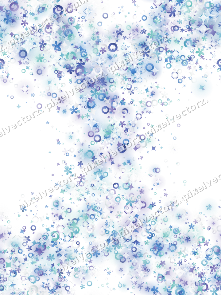 Nahtloser Glitzerkranz aus Funken und Blüten auf transparentem Grund