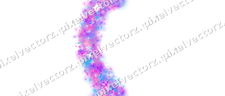 Nahtloser Glitzerbogen aus Sternen in Magenta auf transparentem Grund