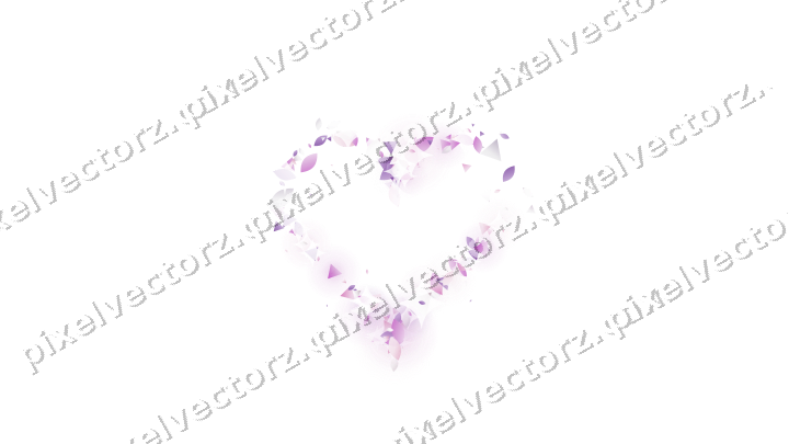 Nahtloses Glitzerherz in Magenta und Violett auf transparentem Grund