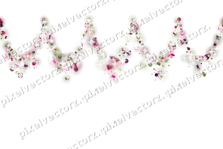 Nahtlose Glitzergirlande in Limette und Rosa auf transparentem Grund