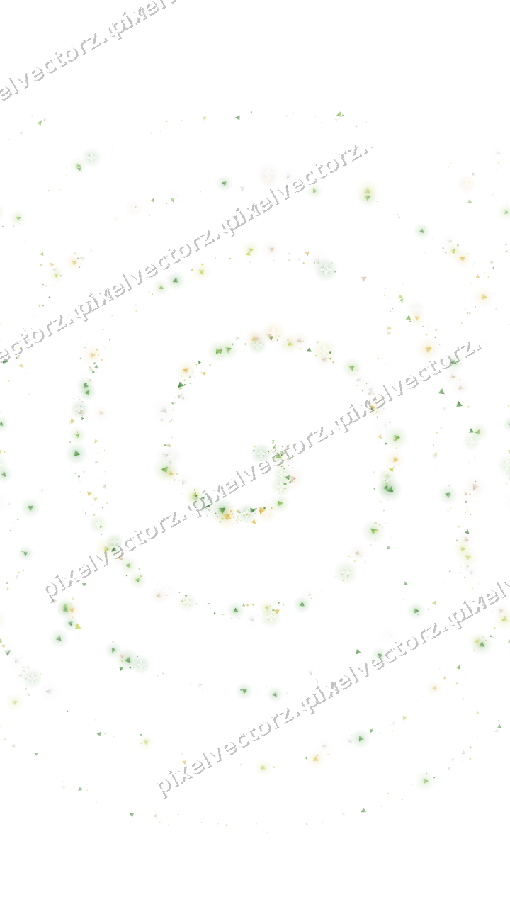 Nahtlose Glitzerspirale aus Dreiecken auf transparentem Grund