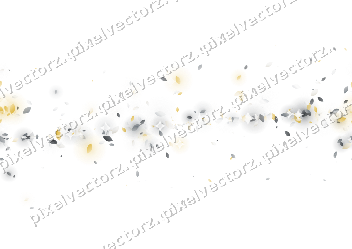 Nahtloses Glitzerband aus Tropfen in Bernstein auf transparentem Grund