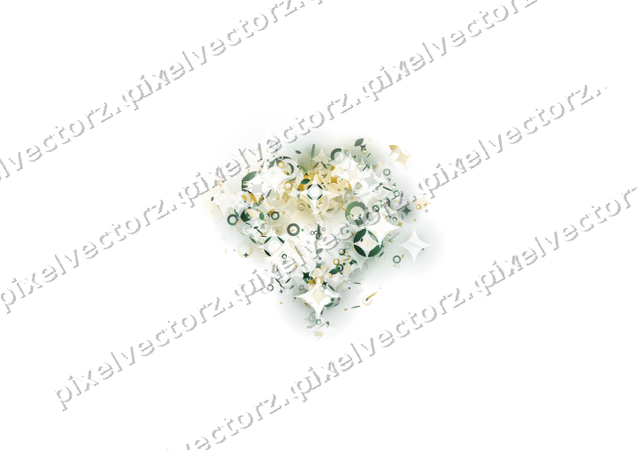Nahtloses Glitzerherz aus Funken und Tropfen auf transparentem Grund