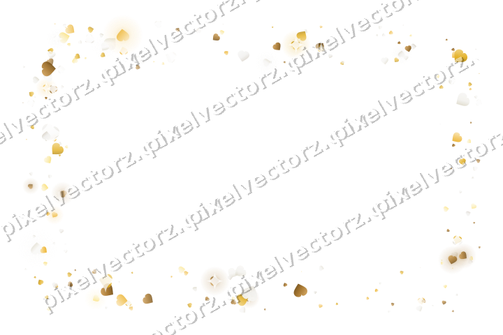 Nahtloser Glitzerrahmen aus Herzen auf transparentem Grund