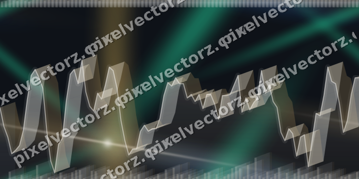 Nahtloser Neon Diagramm Hintergrund in Bernstein und Grün