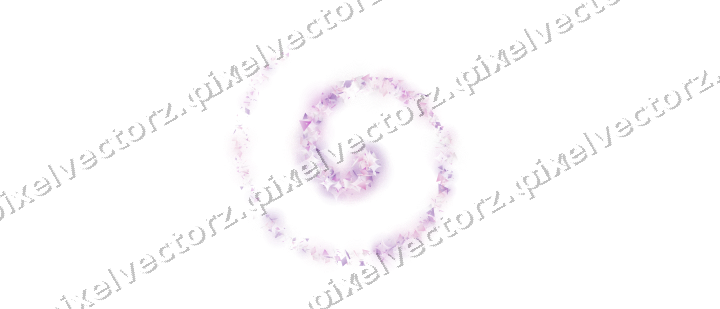 Nahtlose Glitzerspirale in Magenta und Violett auf transparentem Grund