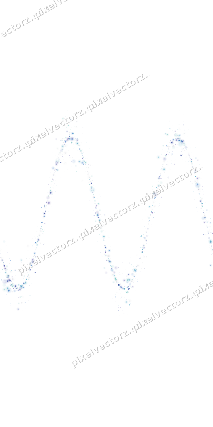 Nahtlose Glitzerwelle aus Herzen in Blau auf transparentem Grund