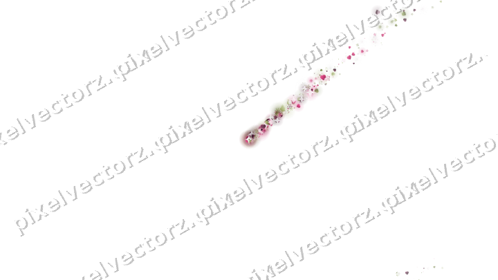 Nahtloser Sternenschweif in Limette und Rosa auf transparentem Grund