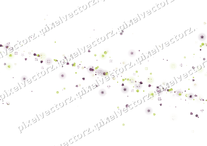 Nahtloses Glitzerband aus Herzen und Blüten auf transparentem Grund