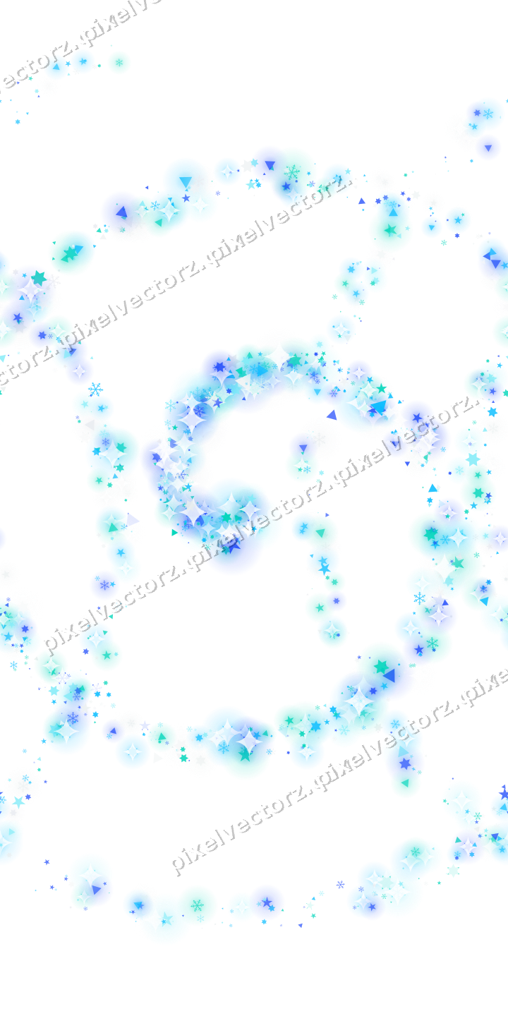 Nahtlose Glitzerspirale in Türkis und Petrol auf transparentem Grund