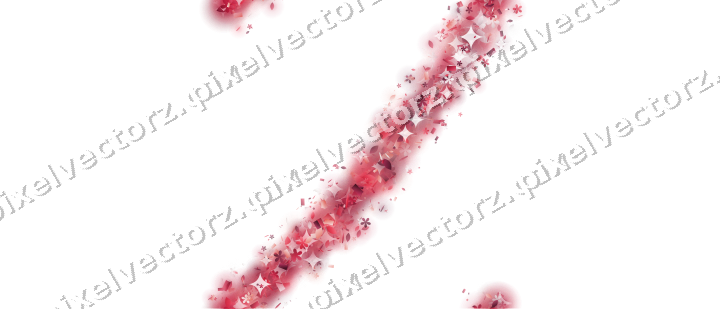 Nahtloser Glitzerbogen aus Blüten und Tropfen auf transparentem Grund