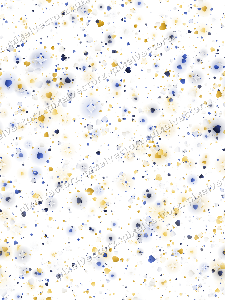 Nahtlose Glitzerstreuung aus Herzen auf transparentem Grund