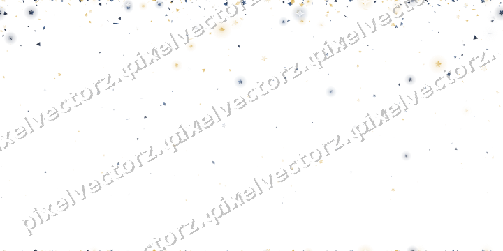 Nahtloser Glitzerregen aus Blüten und Rauten auf transparentem Grund