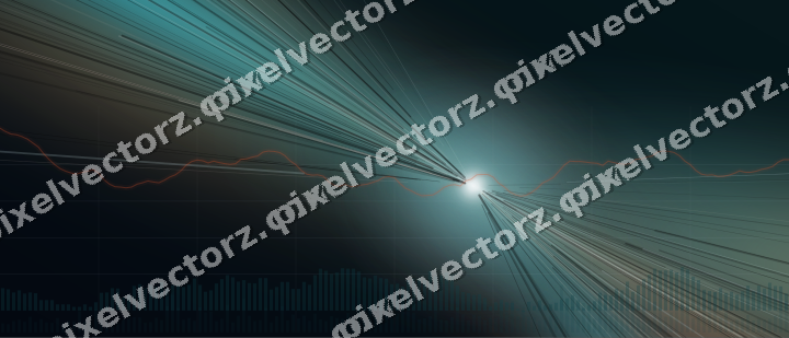 Leuchtender Neon Diagramm Hintergrund in Petrol und Orange
