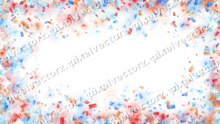Nahtlose Glitzervignette in Blau und Rot auf transparentem Grund