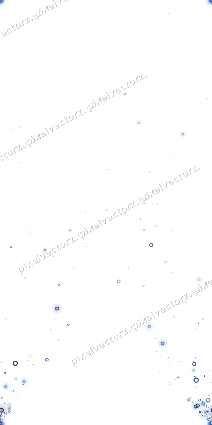 Nahtloser Glitzerfächer aus Ringen in Blau auf transparentem Grund