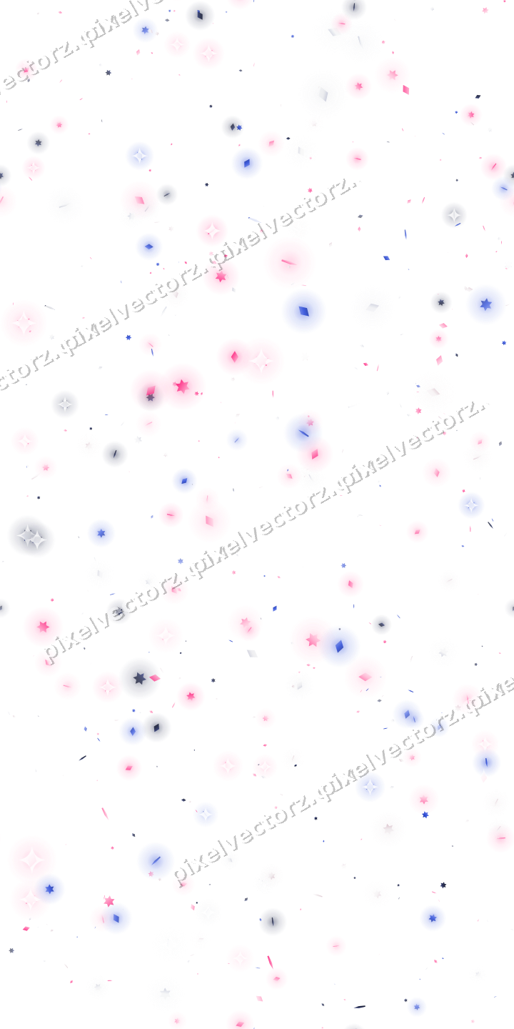 Nahtlose Glitzerstreuung in Rosa und Blau auf transparentem Grund