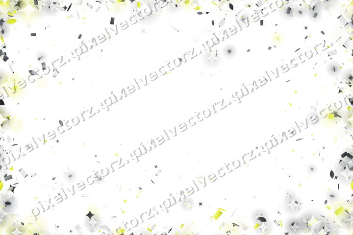 Nahtlose Glitzervignette in Gelb und Grau auf transparentem Grund