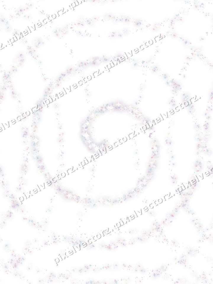 Nahtlose Glitzerspirale aus Tropfen und Rauten auf transparentem Grund