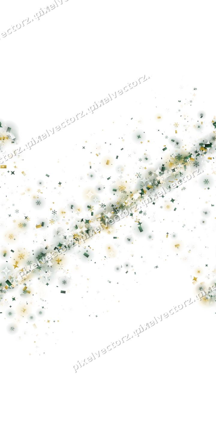 Nahtloses Glitzerband aus Sternen und Funken auf transparentem Grund
