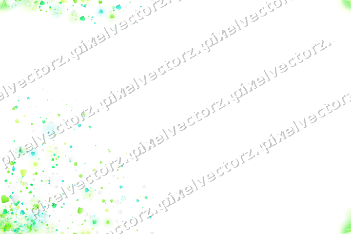 Nahtloser Glitzerfächer aus Herzen in Grün auf transparentem Grund