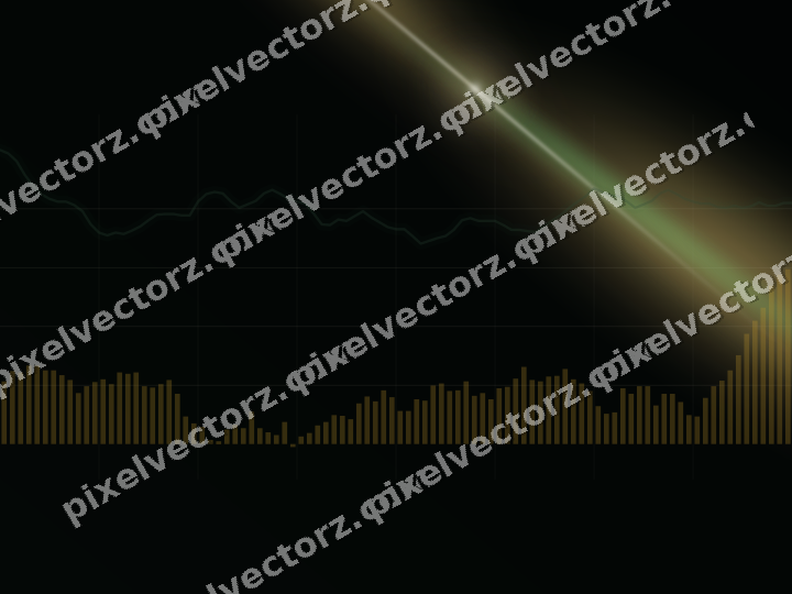 Leuchtender Neon Diagramm Hintergrund in Bernstein und Grün