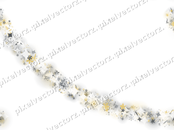 Nahtloser Glitzerbogen in Bernstein und Grau auf transparentem Grund
