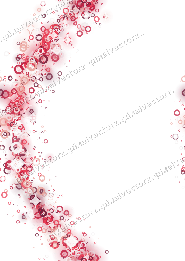Nahtloser Glitzerbogen aus Ringen in Rosa auf transparentem Grund