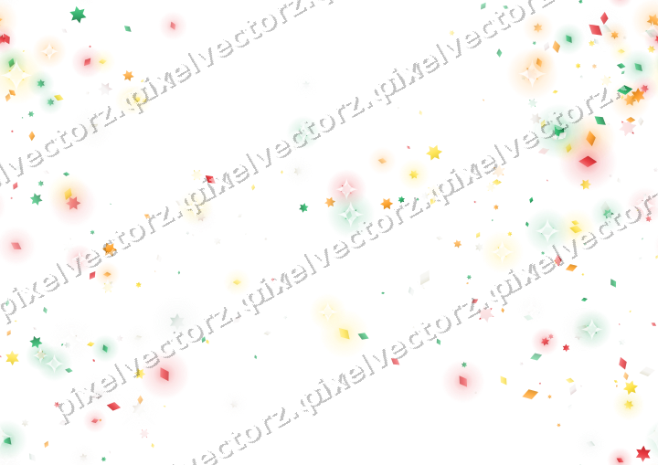 Nahtloser Glitzerkranz aus Sternen und Rauten auf transparentem Grund