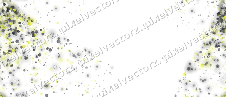 Nahtloser Glitzerfächer in Gelb und Grau auf transparentem Grund