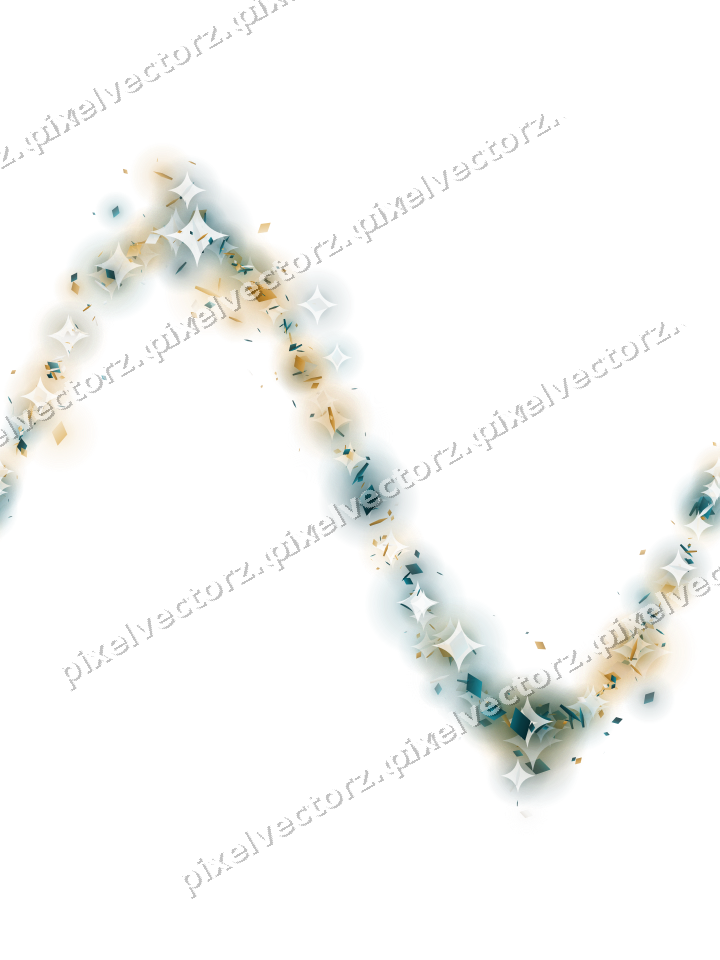 Nahtlose Glitzerwelle aus Rauten und Splittern auf transparentem Grund