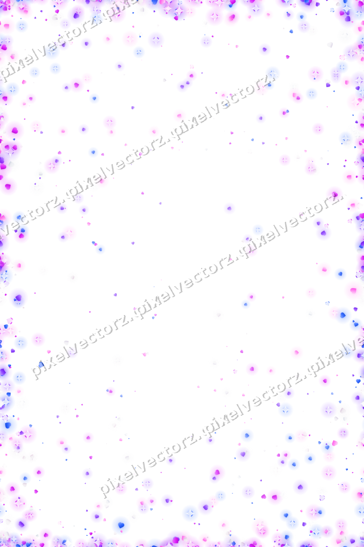 Nahtlose Glitzervignette aus Herzen in Violett auf transparentem Grund