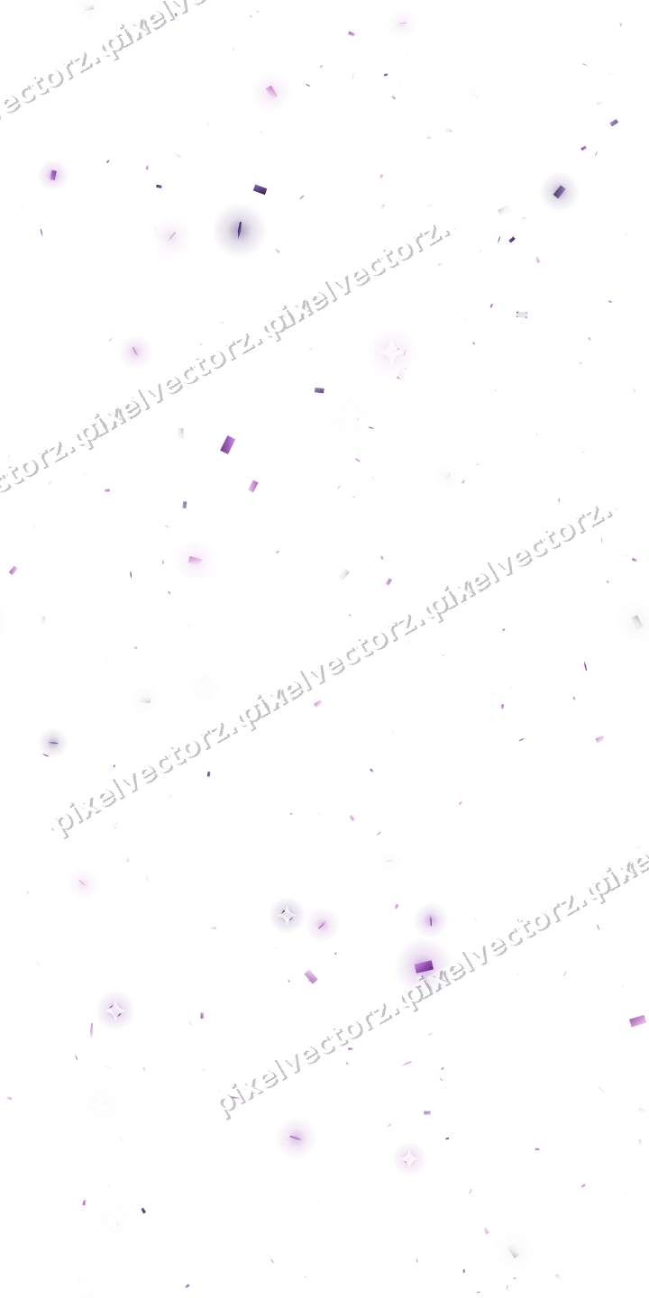 Nahtlose Glitzerstreuung in Violett auf transparentem Grund