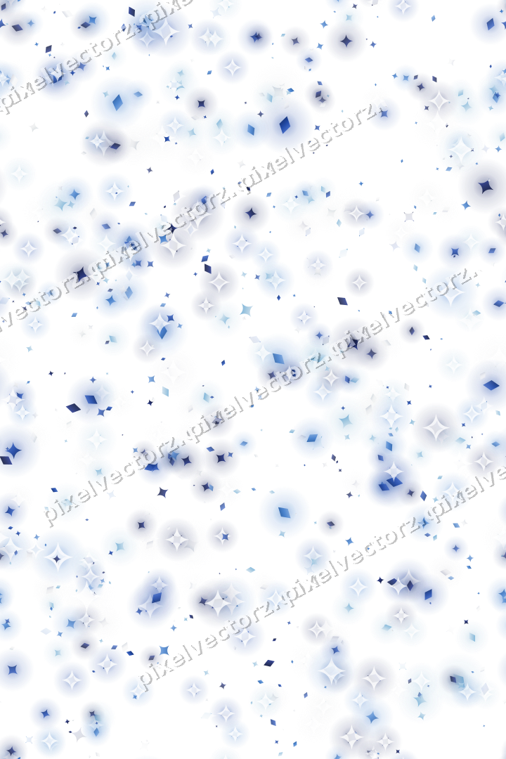 Nahtlose Glitzerstreuung aus Funken und Rauten auf transparentem Grund