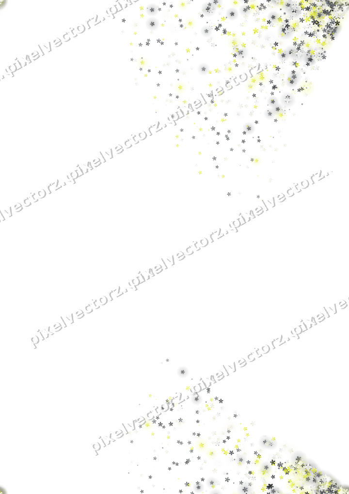 Nahtloser Glitzerfächer aus Blüten in Gelb auf transparentem Grund