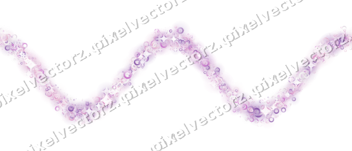 Nahtlose Glitzerwelle aus Ringen in Magenta auf transparentem Grund