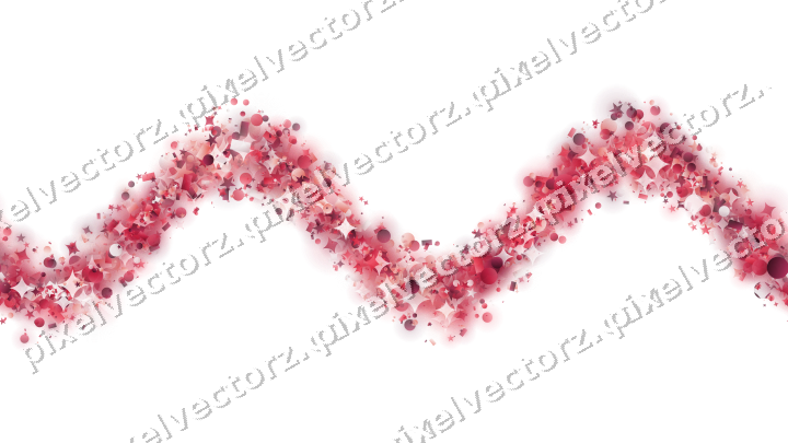 Nahtlose Glitzerwelle aus Sternen und Funken auf transparentem Grund