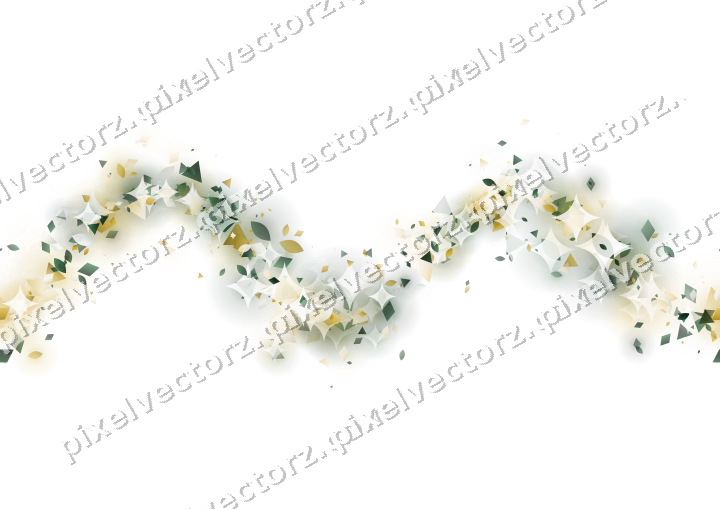 Nahtlose Glitzerwelle aus Tropfen und Rauten auf transparentem Grund