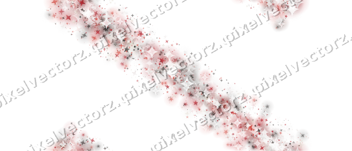 Nahtloses Glitzerband aus Sternen in Rot auf transparentem Grund