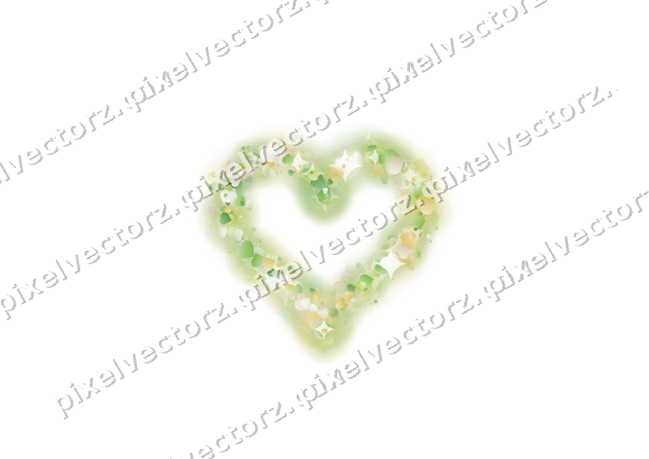 Nahtloses Glitzerherz aus Herzen in Limette auf transparentem Grund