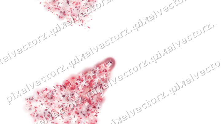 Nahtloser Glitzerfächer aus Tropfen in Rosa auf transparentem Grund