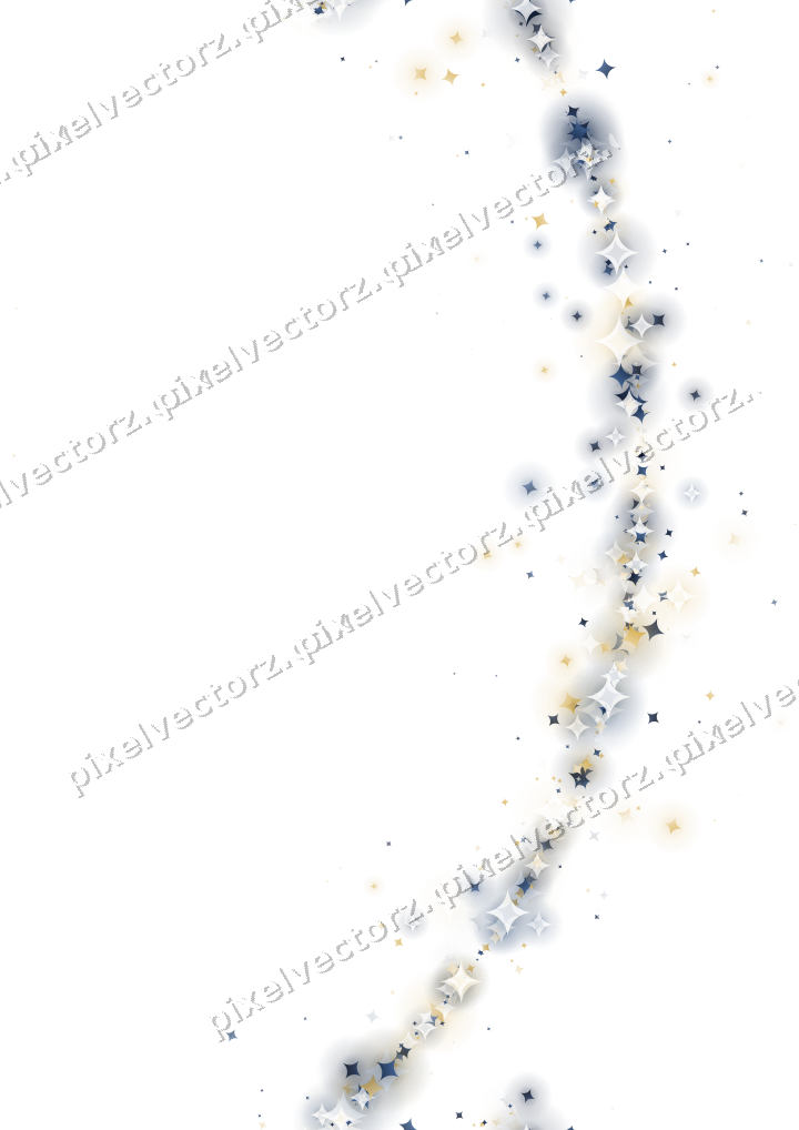 Nahtloser Glitzerbogen aus Funken auf transparentem Grund