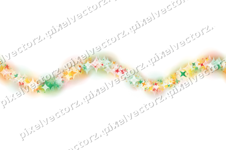 Nahtlose Glitzerwelle aus Sternen und Funken auf transparentem Grund