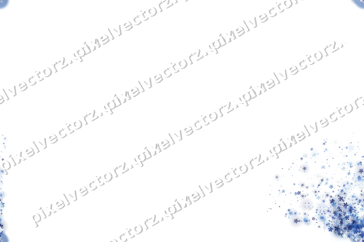 Nahtloser Glitzerfächer aus Blüten in Blau auf transparentem Grund