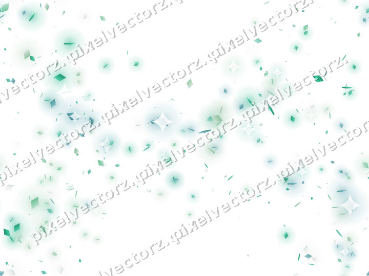 Nahtloser Glitzerkranz in Grün und Petrol auf transparentem Grund